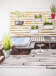 Créer votre projet d'espace extérieur en ébauche par les jardins de Damien