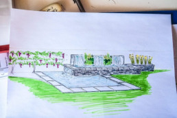 Création de jardins en dessin devient réel pour votre espace extérieur